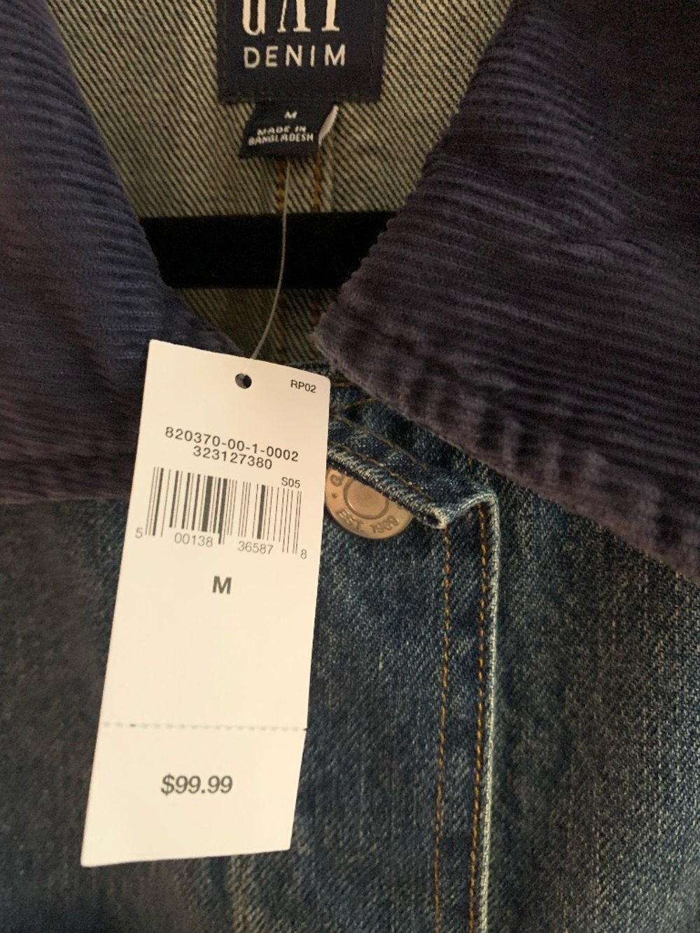 Gap  Denim Barn Chore Jacket Coat New with Tags Medium - Picture 3 of 6